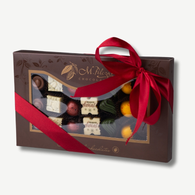 Zestaw pralin z nadrukiem 21 szt