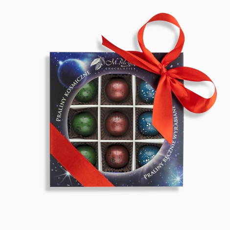 Zestaw pralin kosmicznych - Ziemia, Uran, Księżyc - 9 szt.