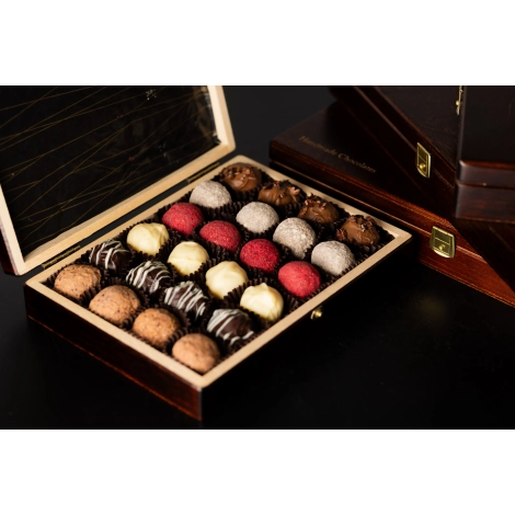 Kolekcja trufli 20 szt. - karmelowe, miodowe, Marc de Champagne, piernikowe, brandy