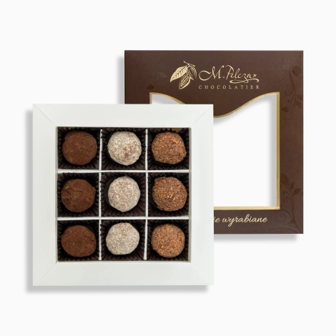 Zestaw trufli - gianduja, szarlotka, rum-śliwka - 9 szt.