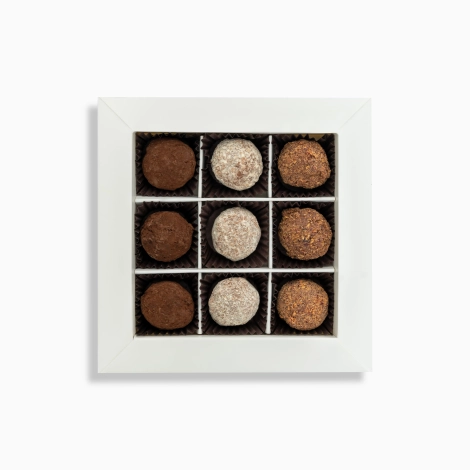Zestaw trufli - gianduja, szarlotka, rum-śliwka - 9 szt.
