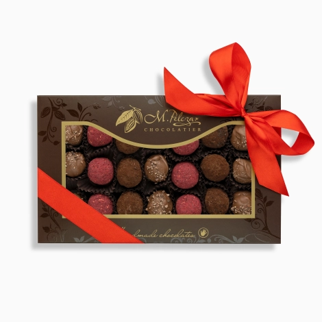 Zestaw trufli - karmelowe, rum-śliwka, Marc de Champagne - 21 szt.
