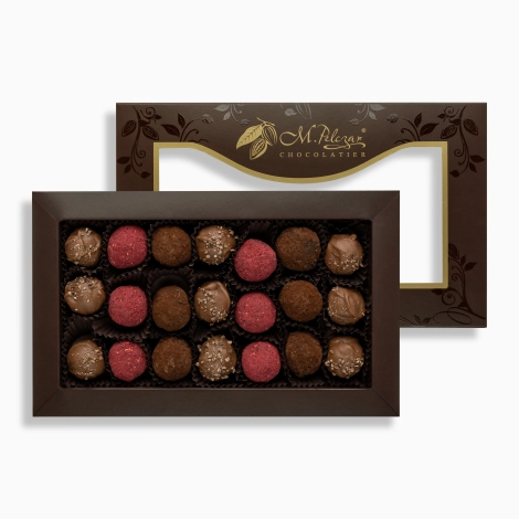 Zestaw trufli - karmelowe, rum-śliwka, Marc de Champagne - 21 szt.