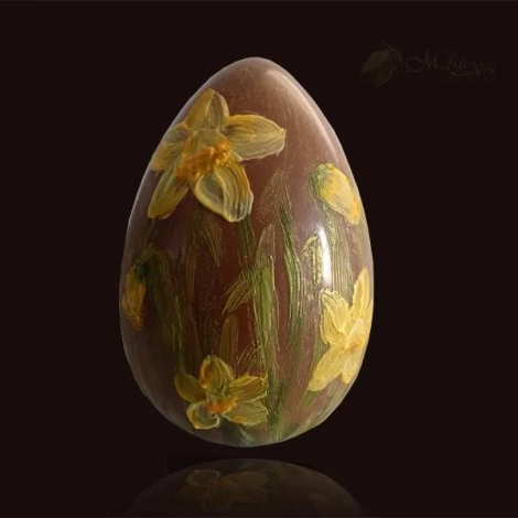 Ręcznie malowana pisanka z mlecznej czekolady