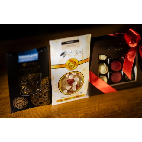 Elegancki zestaw prezentowy z truflami i kawą